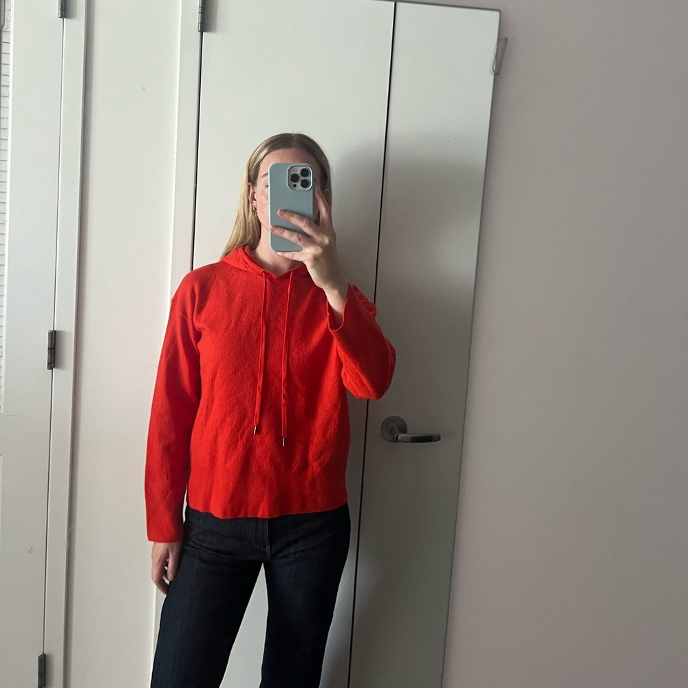 COS pure wool red hoodie